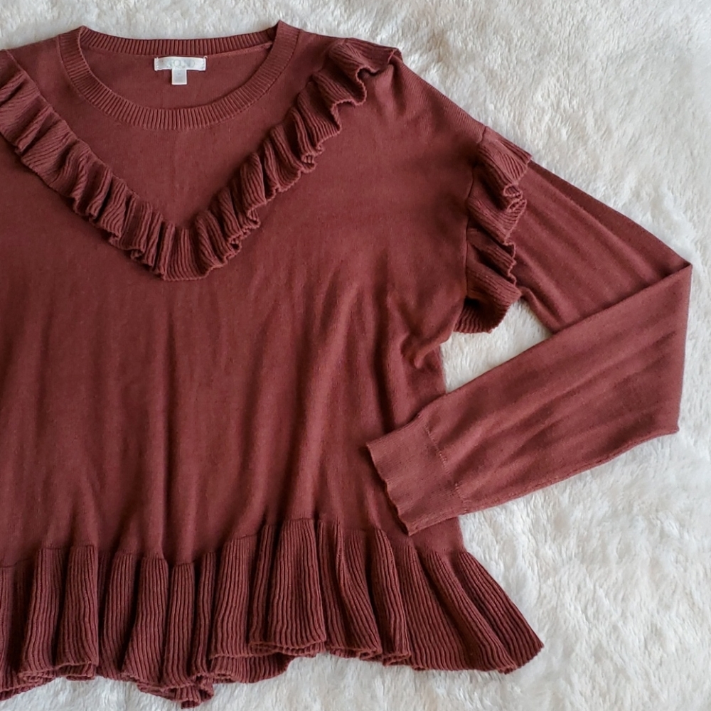 Mauve Ruffle Sweater